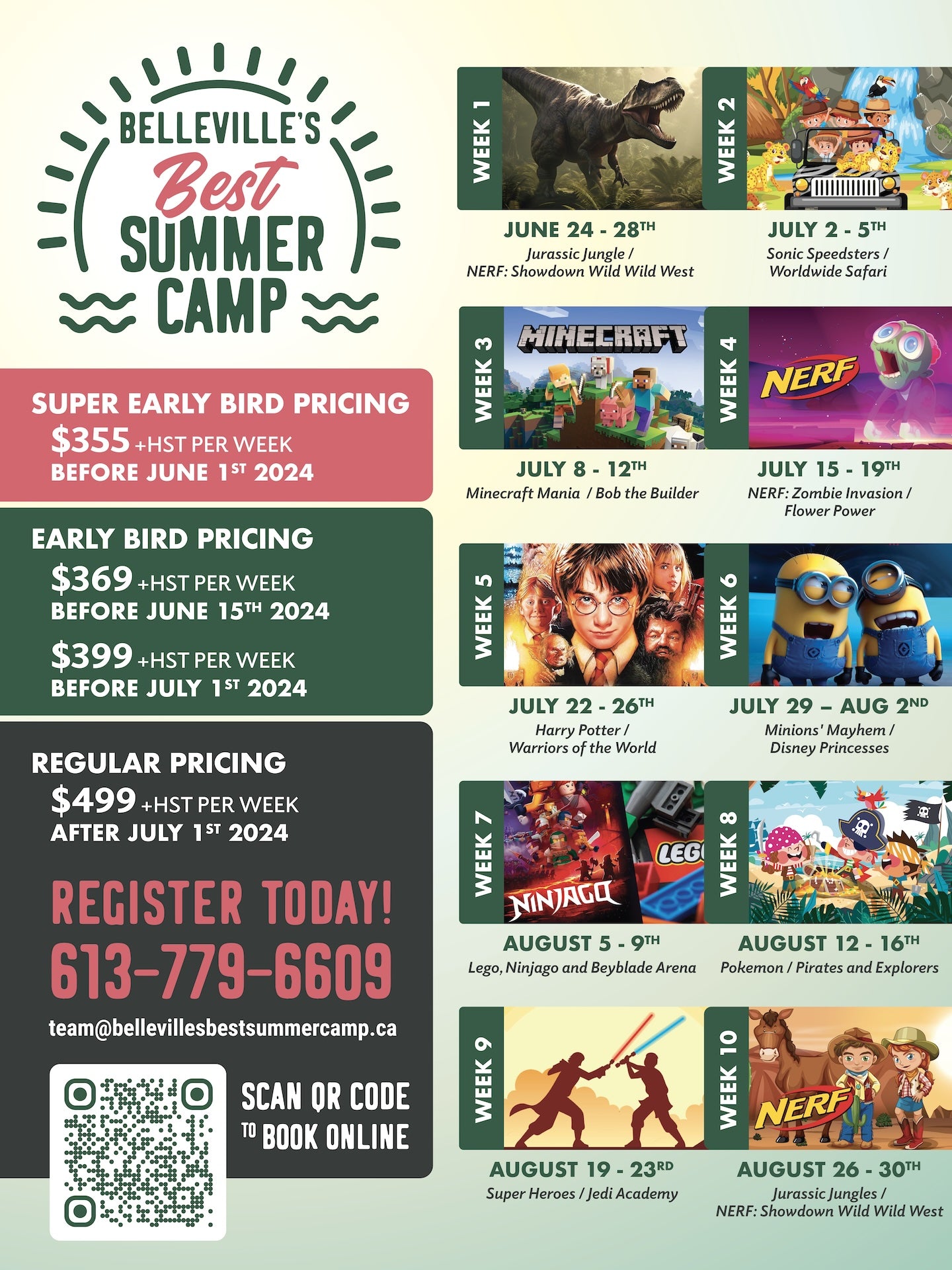 WEEKLY CREDIT 30% Early Bird Discount on 2024 Summer Camp